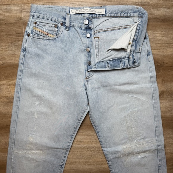 Vintage Diesel Kulter Jeans Men 31x32 Blue Straight Leg Light Wash Y2K (Tag 33) - Picture 2 of 16